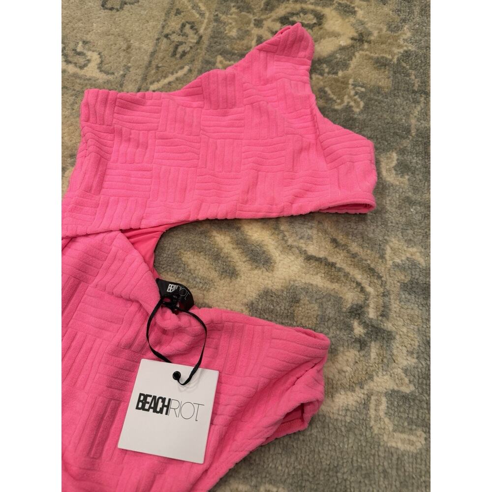 Beach Riot Celine Cutout One Piece Swimsuit strawberry moon size M NWT $158 - Picture 10 of 12